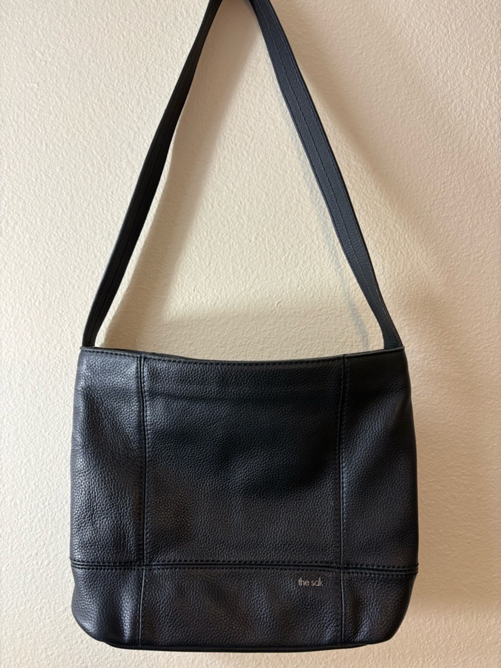 The Sak Black Leather Shoulder Bag